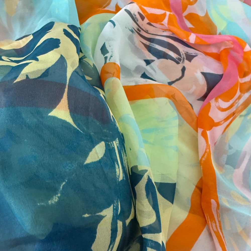 Diane Von Furstenberg Multicolor Abstract Scarf - Picture 8 of 8